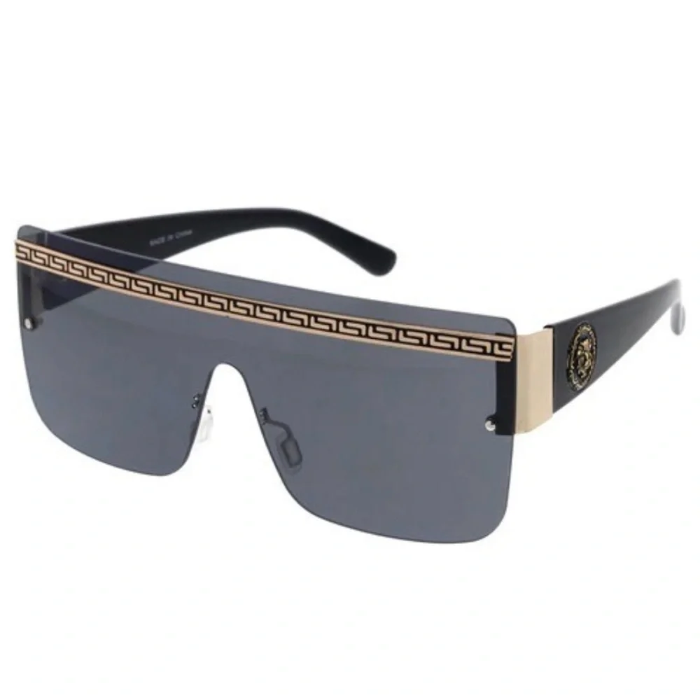 Versace Vibes Black Shield Sunglasses - Picture 9 of 12